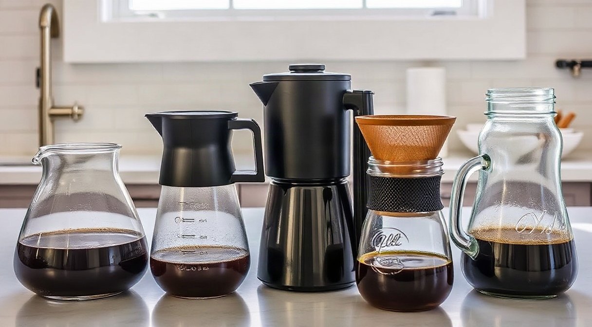 Best Cold Brew Coffee Maker, iced coffee concentrate maker, kitchen cold brew comparison