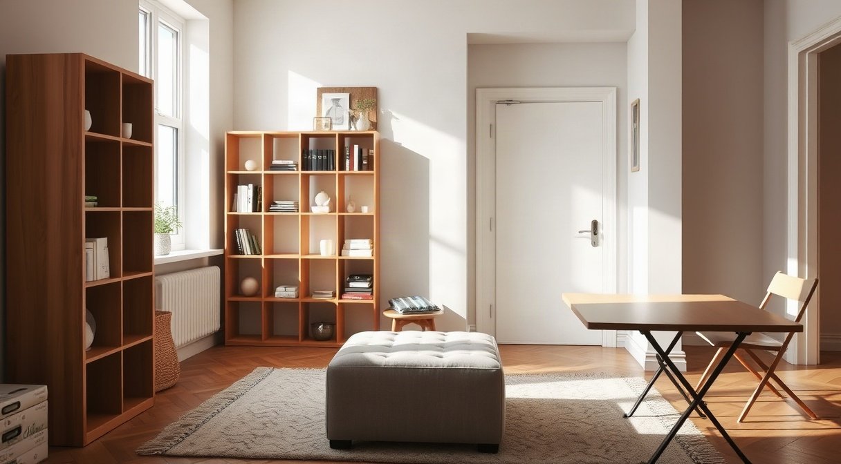 small apartment storage hacks, vertical organizing solutions, multi functional furniture